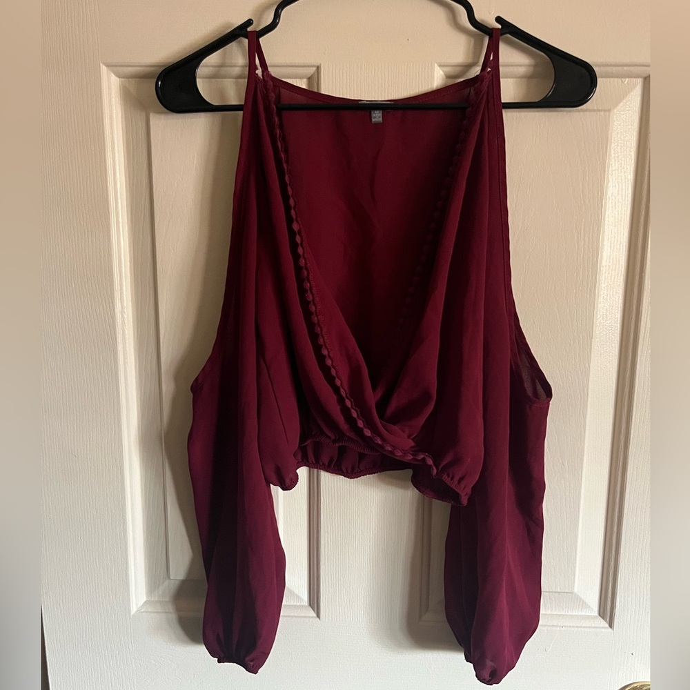 Deep red top